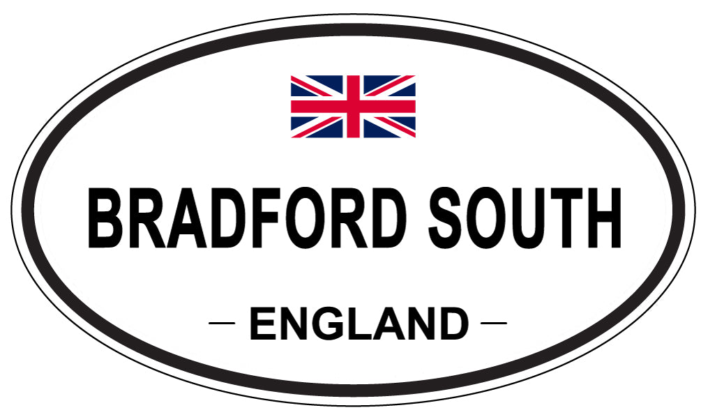 BRADFORD SOUTH, ENGLAND - Oval Sticker