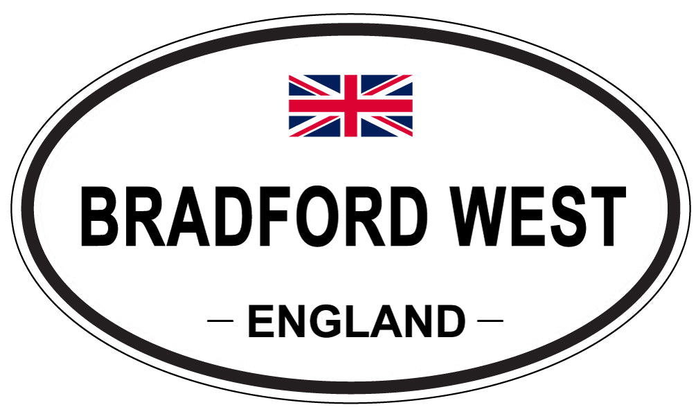 BRADFORD WEST, ENGLAND - Oval Sticker