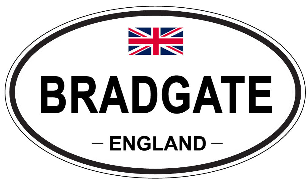 BRADGATE, ENGLAND - Oval Sticker