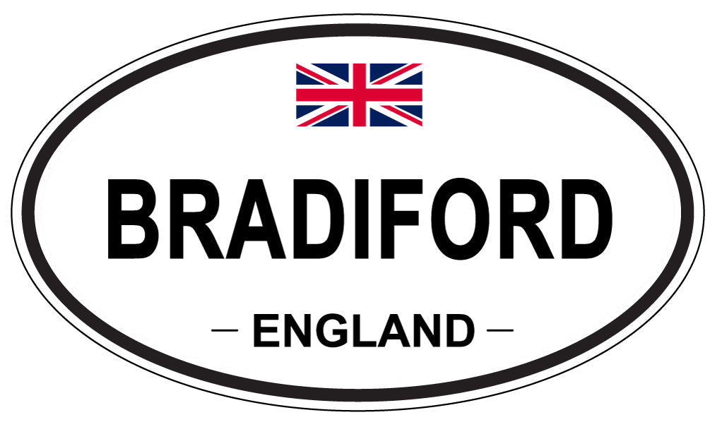 BRADIFORD, ENGLAND - Oval Sticker