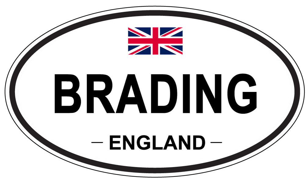BRADING, ENGLAND - Oval Sticker