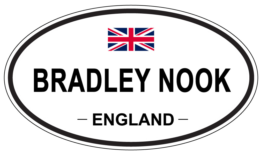 BRADLEY NOOK, ENGLAND - Oval Sticker