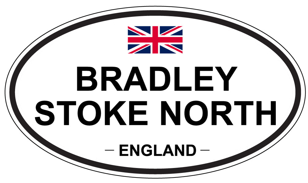 BRADLEY STOKE NORTH, ENGLAND - Oval Sticker