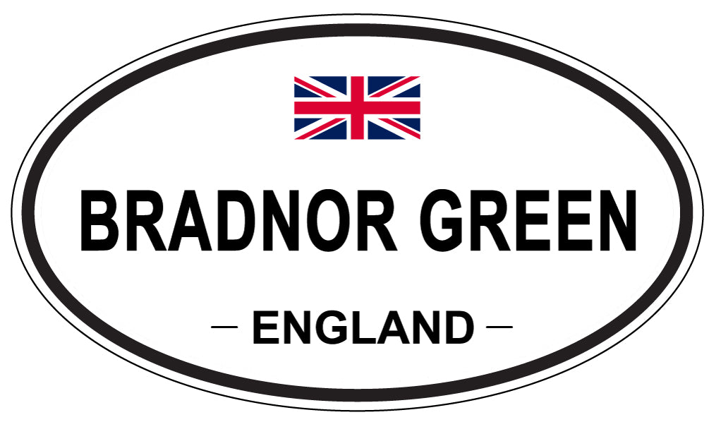 BRADNOR GREEN, ENGLAND - Oval Sticker