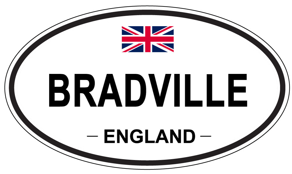 BRADVILLE, ENGLAND - Oval Sticker