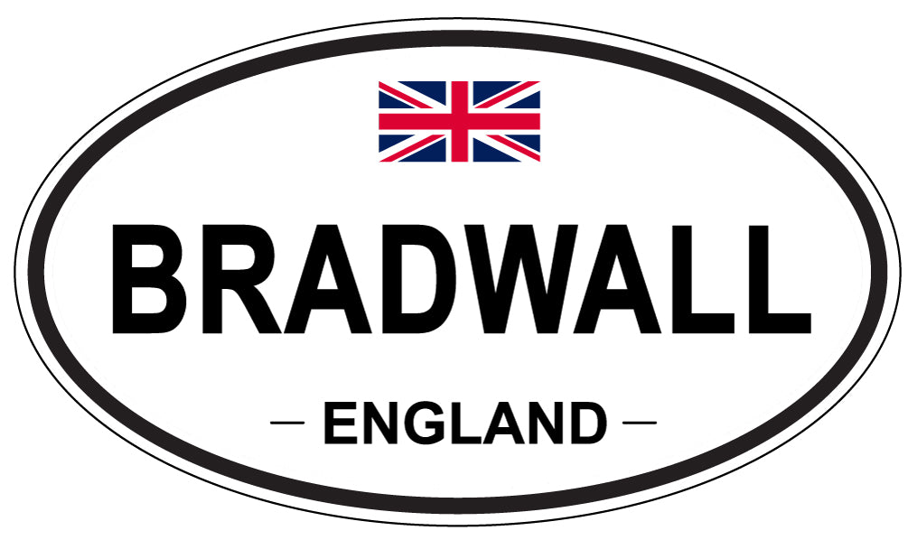BRADWALL, ENGLAND - Oval Sticker