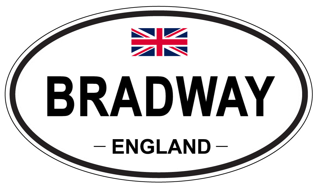 BRADWAY, ENGLAND - Oval Sticker