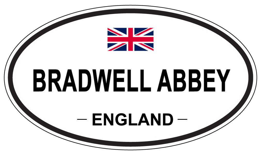 BRADWELL ABBEY, England - Oval Magnet
