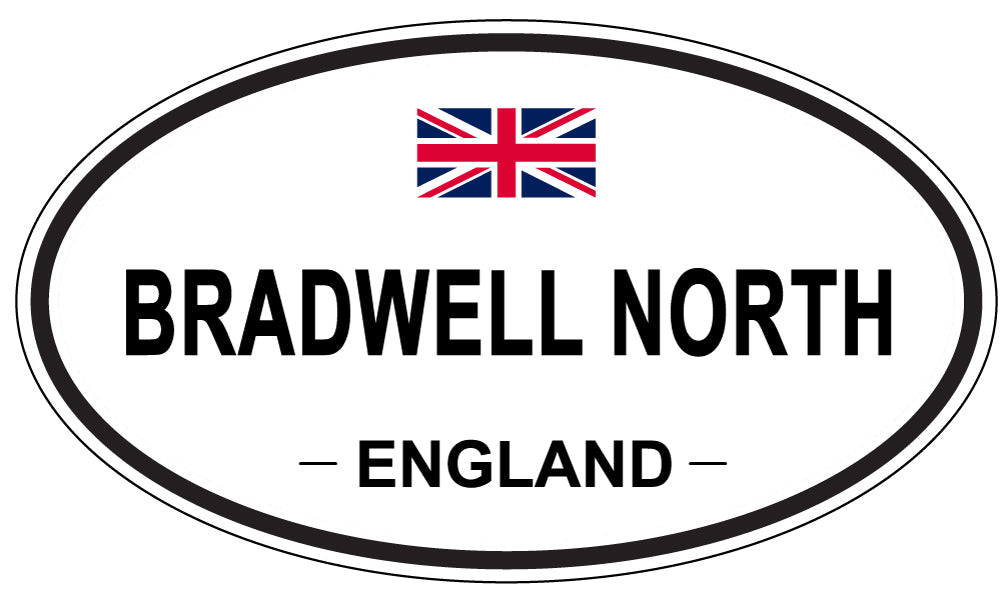 BRADWELL NORTH, ENGLAND - Oval Sticker