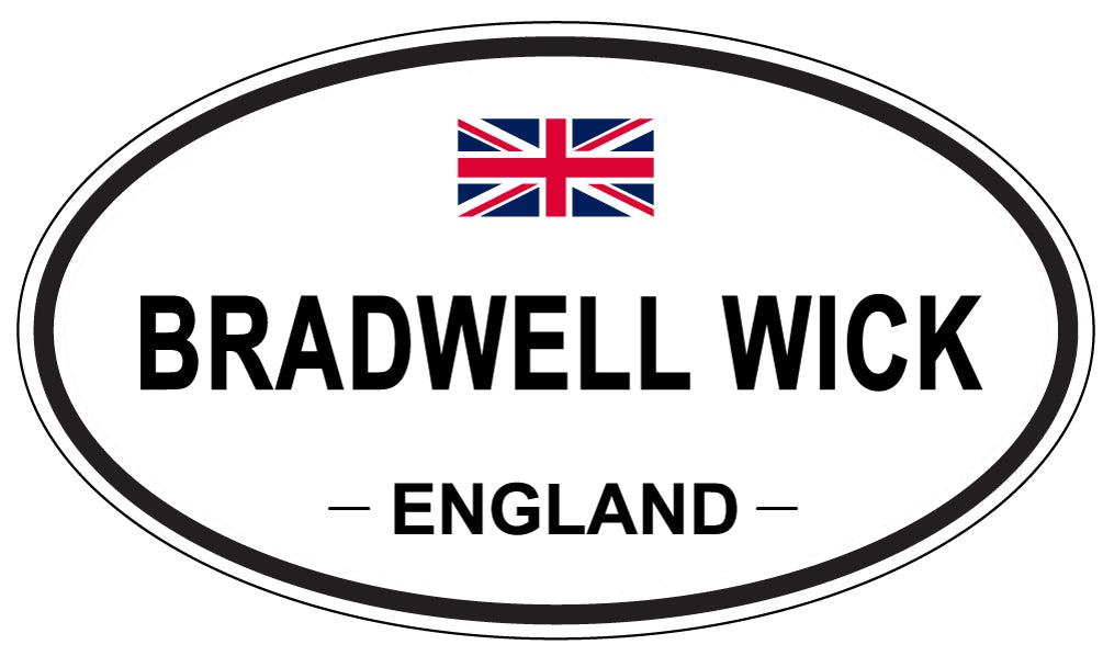 BRADWELL WICK, ENGLAND - Oval Sticker