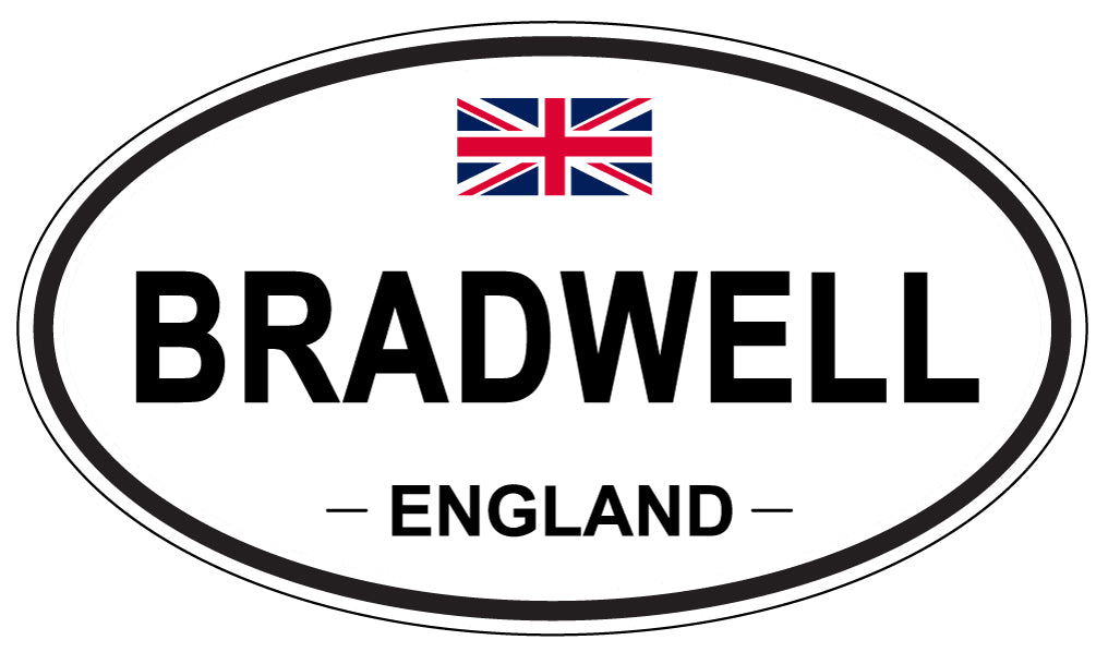 BRADWELL, ENGLAND - Oval Sticker