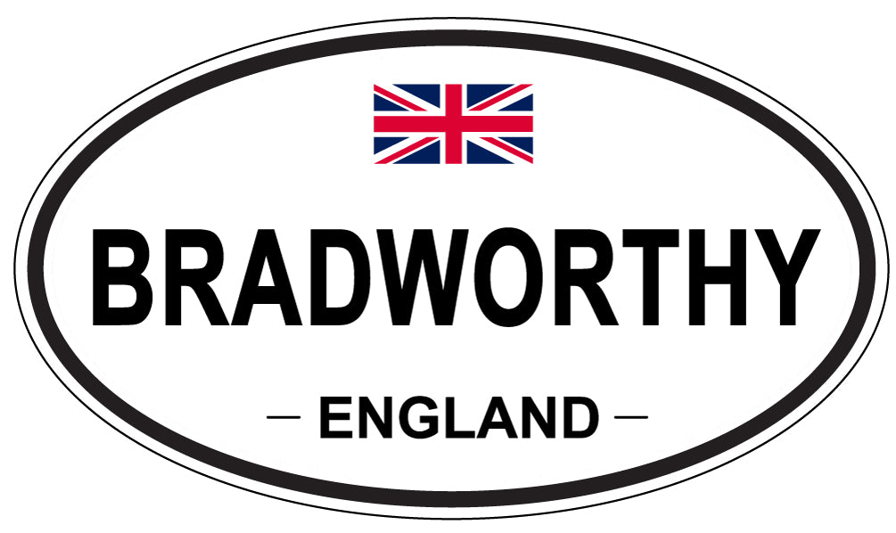 BRADWORTHY, ENGLAND - Oval Sticker