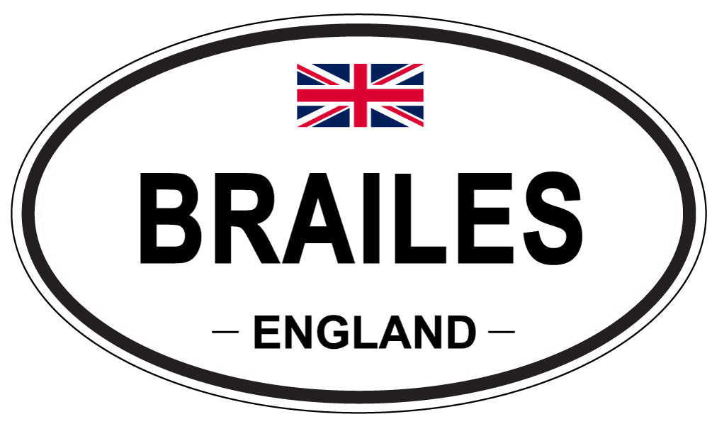 BRAILES, ENGLAND - Oval Sticker