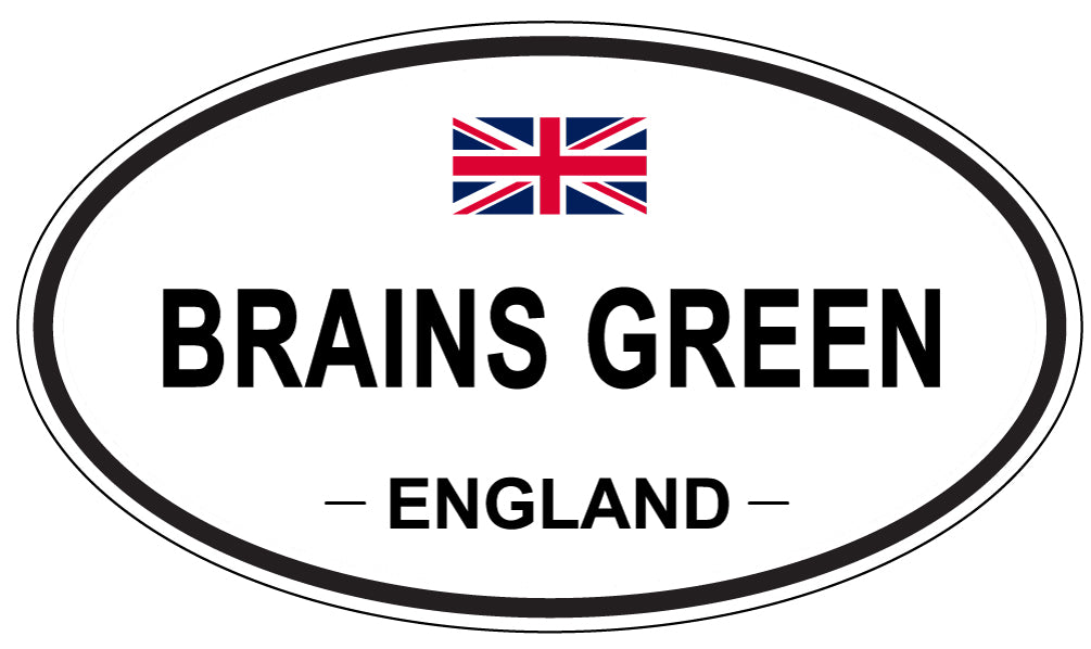 BRAINS GREEN, England - Oval Magnet