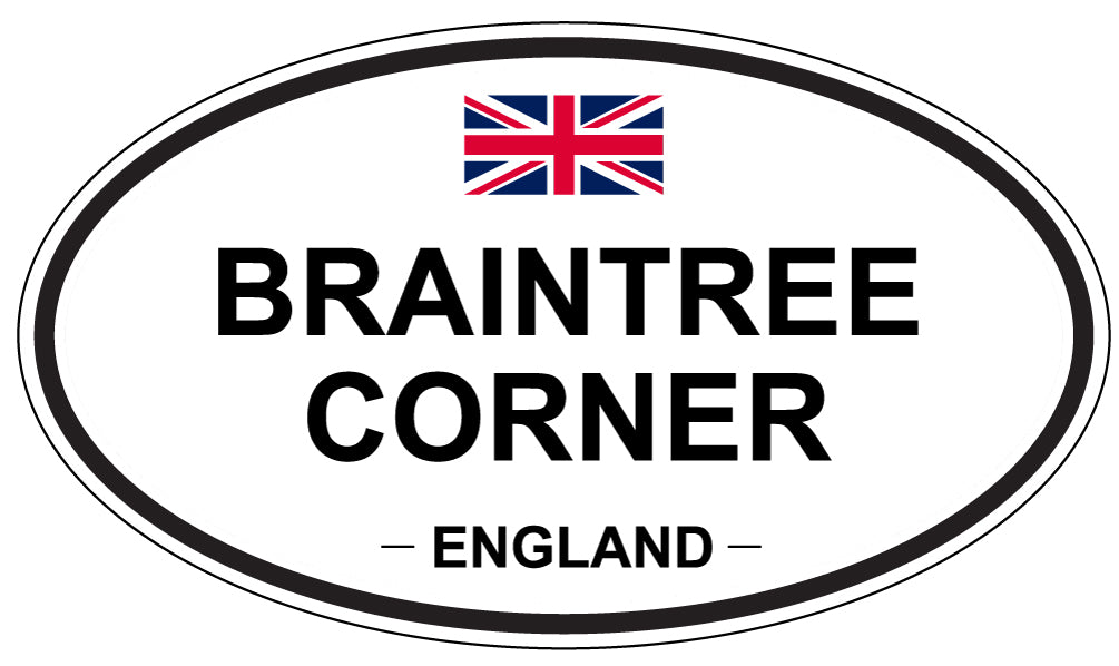 BRAINTREE CORNER, ENGLAND - Oval Sticker