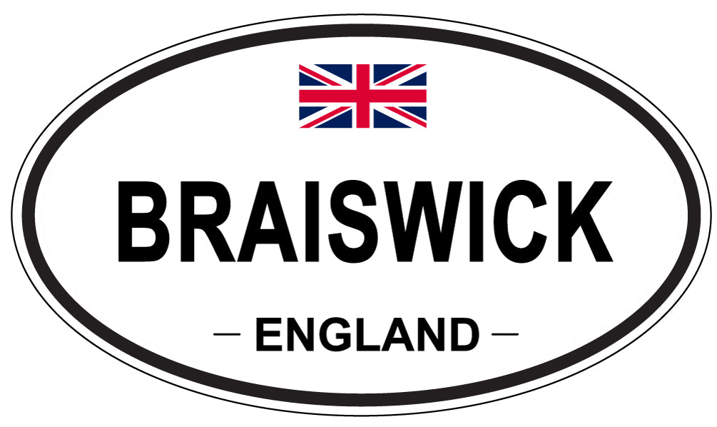 BRAISWICK, ENGLAND - Oval Sticker