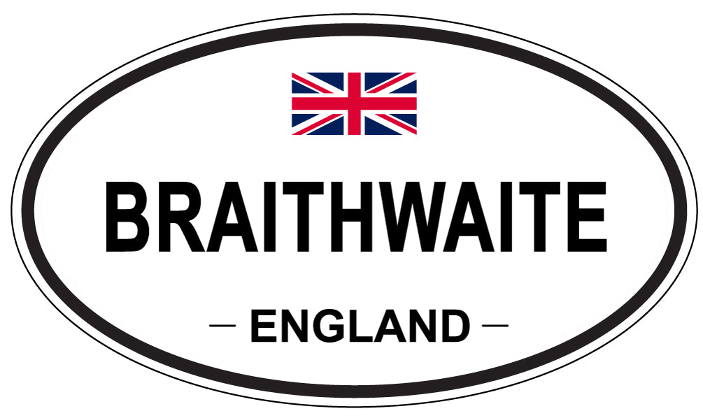 BRAITHWAITE, ENGLAND - Oval Sticker