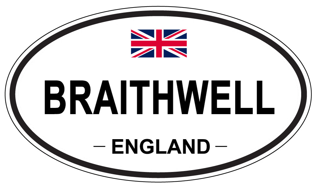 BRAITHWELL, ENGLAND - Oval Sticker