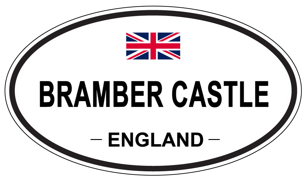 BRAMBER CASTLE, ENGLAND - Oval Sticker