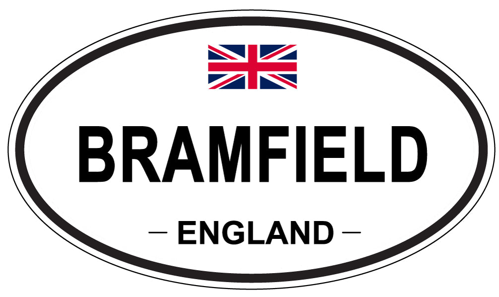 BRAMFIELD, ENGLAND - Oval Sticker
