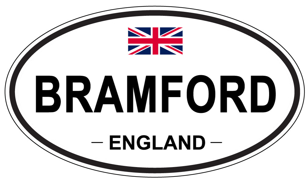 BRAMFORD, ENGLAND - Oval Sticker