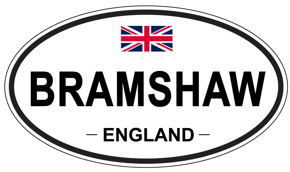 BRAMSHAW, ENGLAND - Oval Sticker