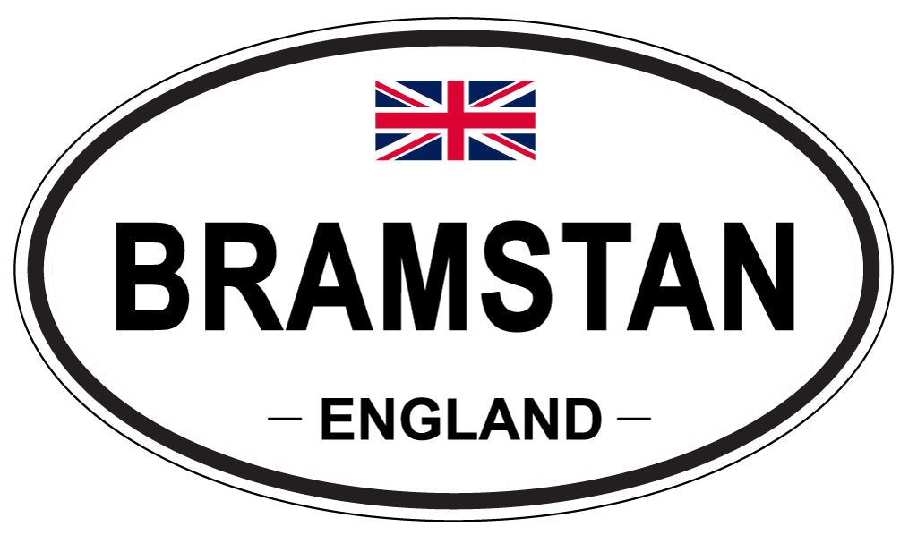 BRAMSTAN, ENGLAND - Oval Sticker