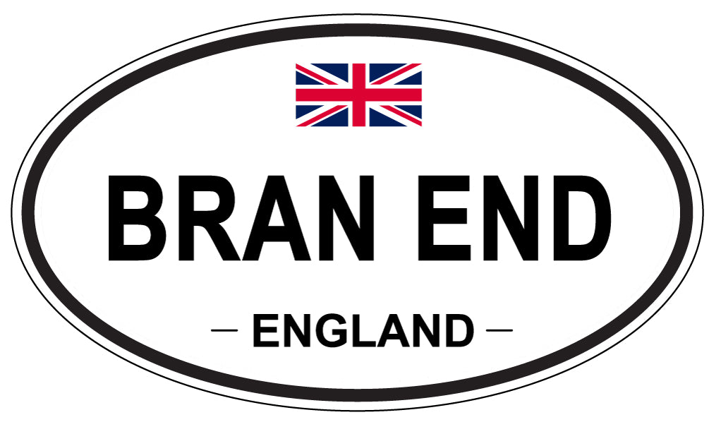 BRAN END, ENGLAND - Oval Sticker