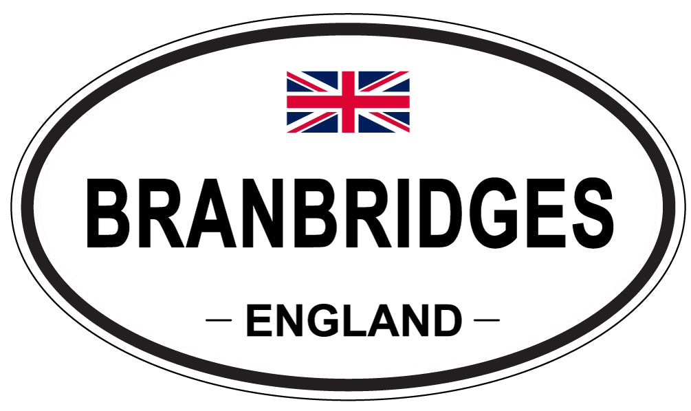 BRANBRIDGES, ENGLAND - Oval Sticker