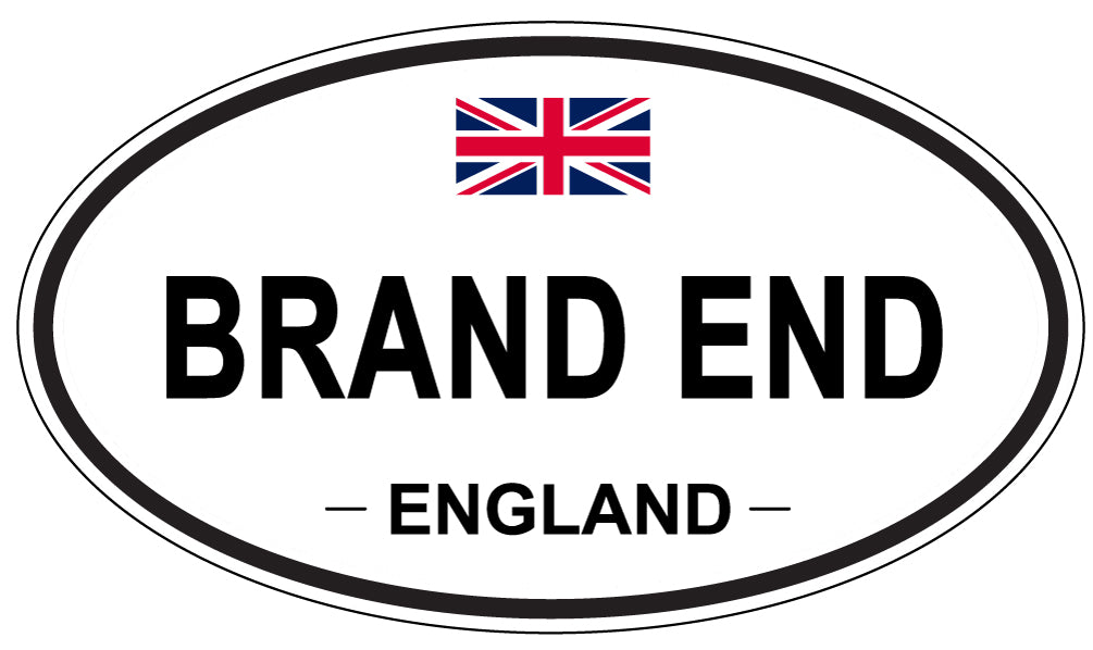 BRAND END, ENGLAND - Oval Sticker
