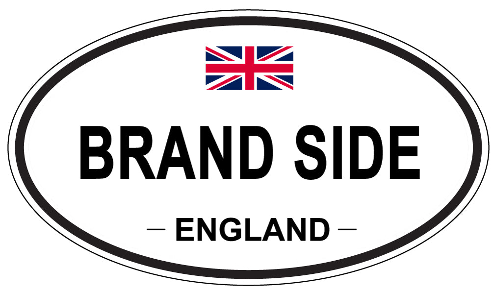 BRAND SIDE, ENGLAND - Oval Sticker