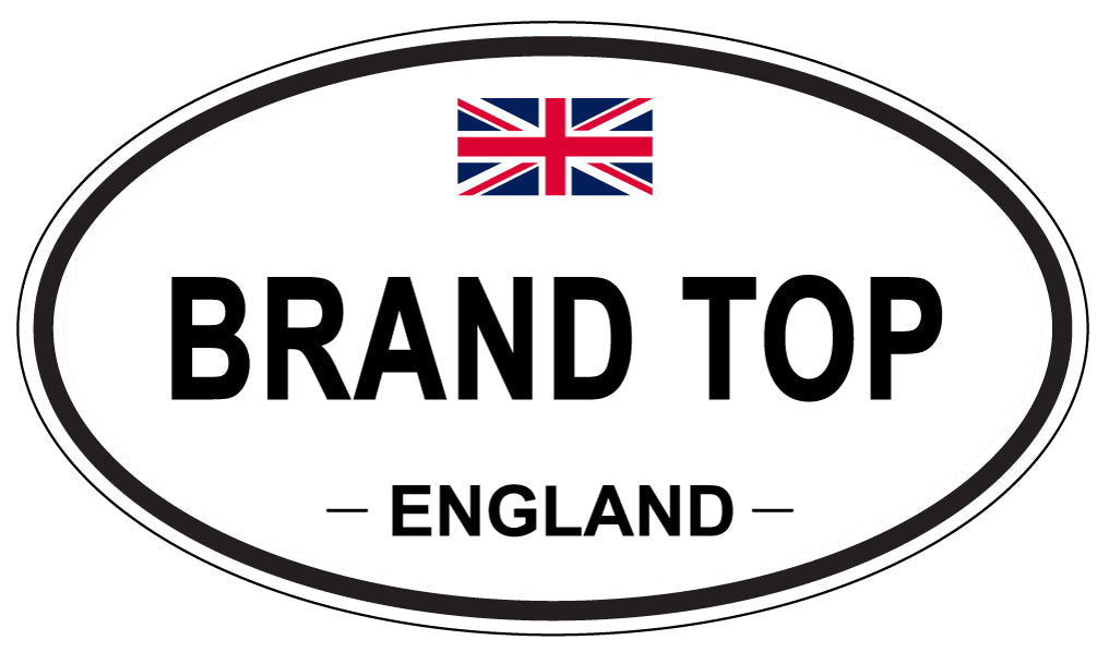 BRAND TOP, ENGLAND - Oval Sticker