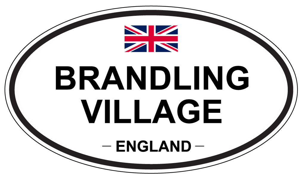 BRANDLING VILLAGE, ENGLAND - Oval Sticker