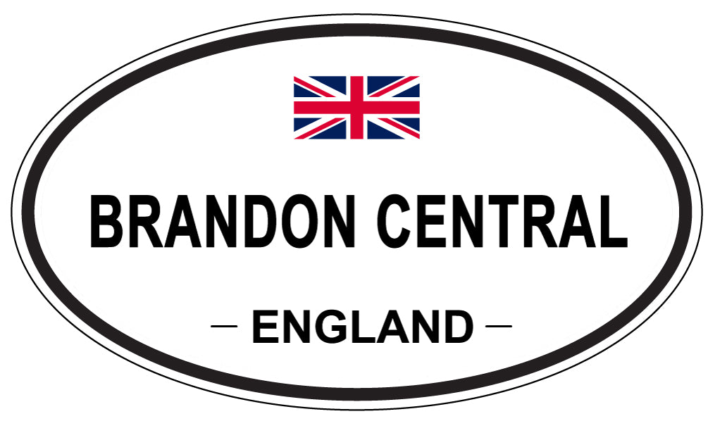 BRANDON CENTRAL, ENGLAND - Oval Sticker