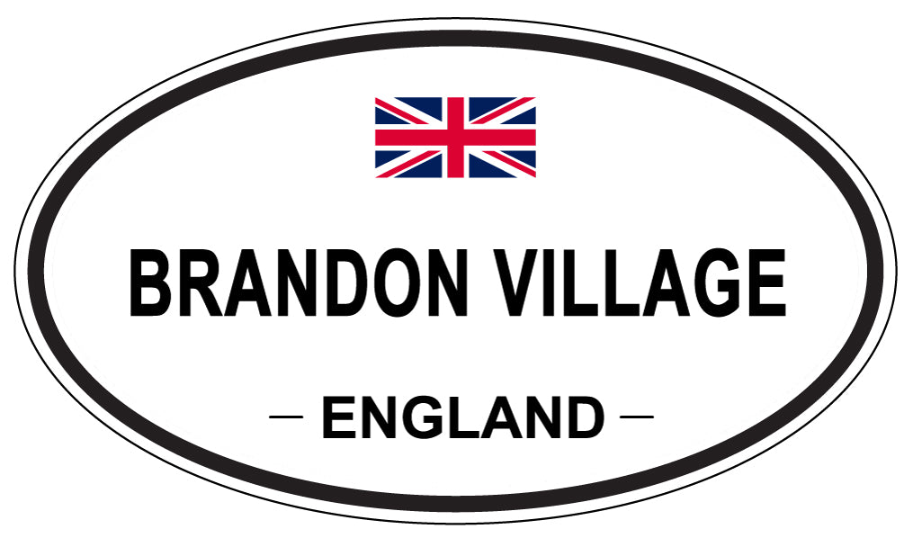 BRANDON VILLAGE, England - Oval Magnet