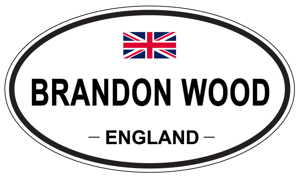 BRANDON WOOD, ENGLAND - Oval Sticker