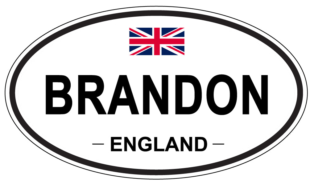 BRANDON, ENGLAND - Oval Sticker