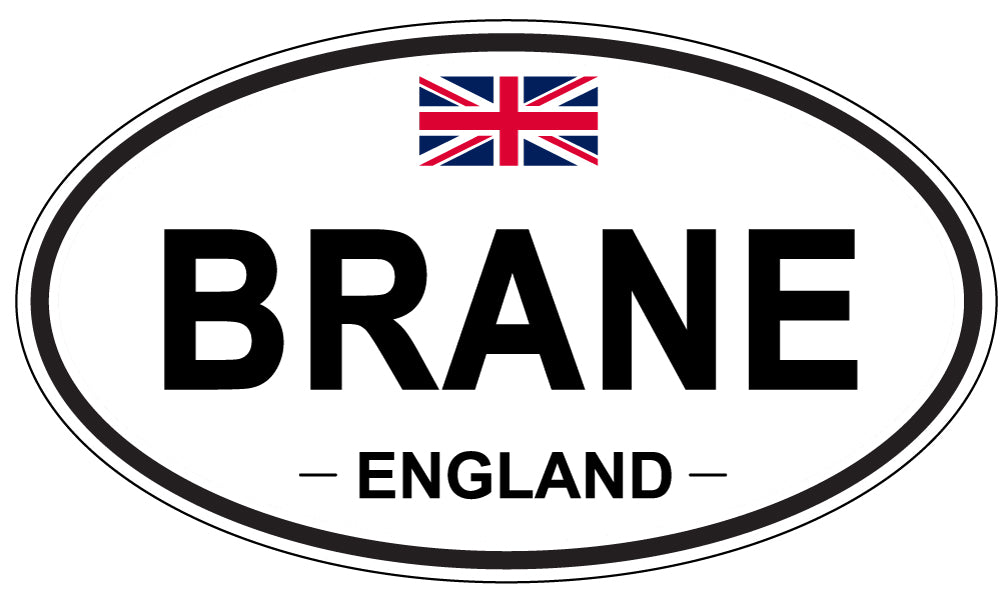 BRANE, ENGLAND - Oval Sticker