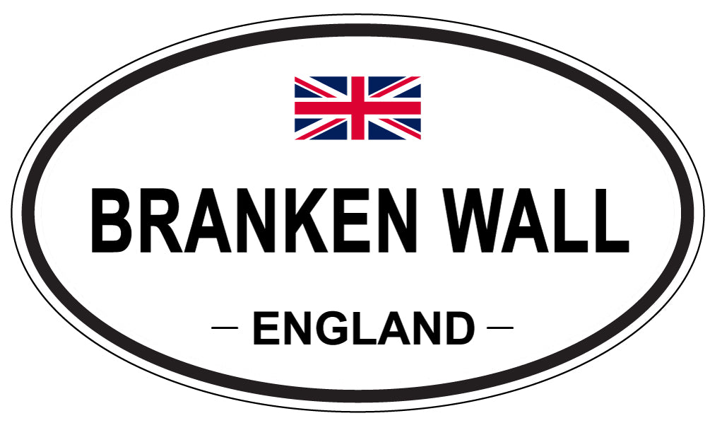 BRANKEN WALL, England - Oval Magnet