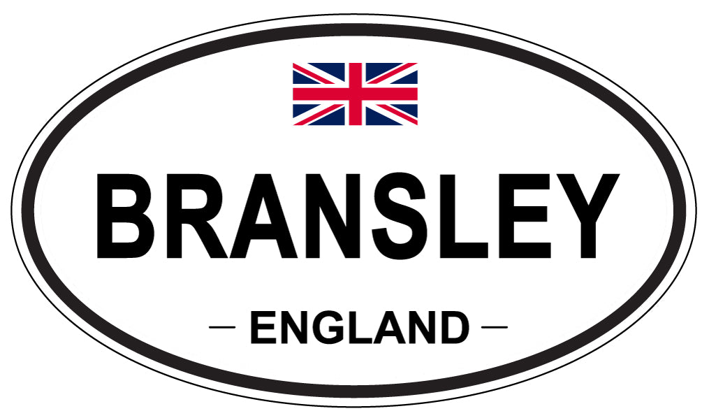 BRANSLEY, ENGLAND - Oval Sticker