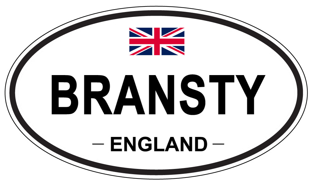 BRANSTY, ENGLAND - Oval Sticker