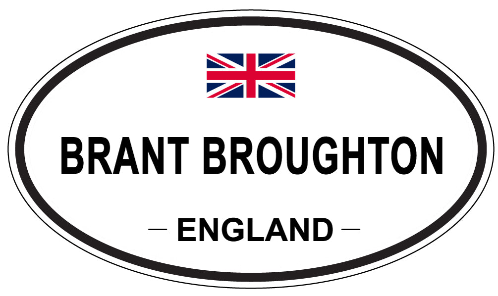 BRANT BROUGHTON, ENGLAND - Oval Sticker