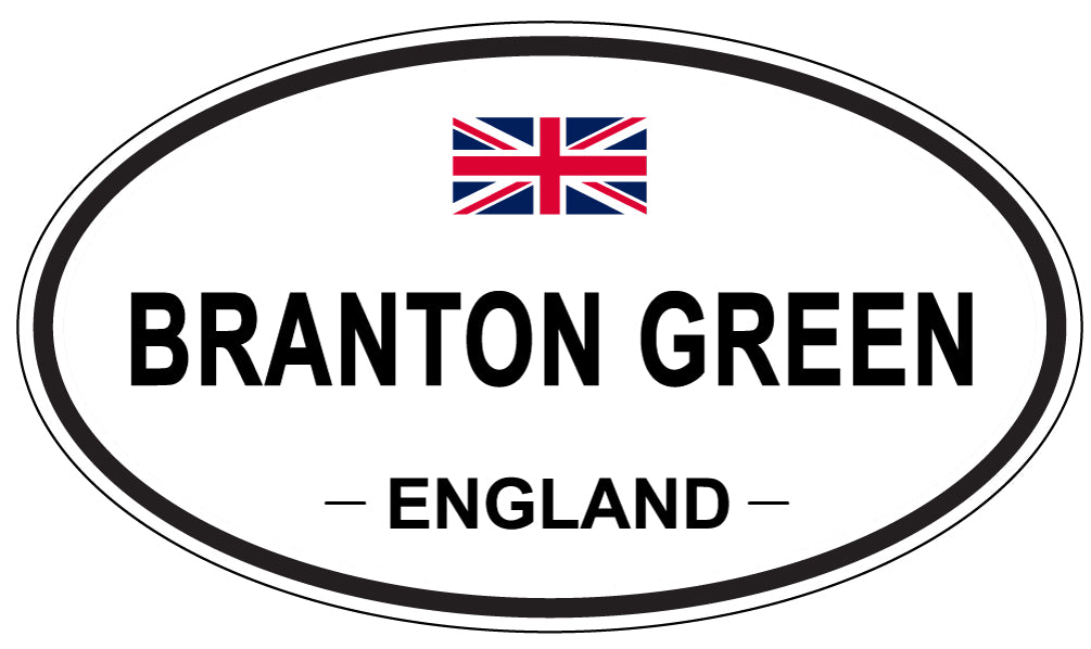 BRANTON GREEN, ENGLAND - Oval Sticker