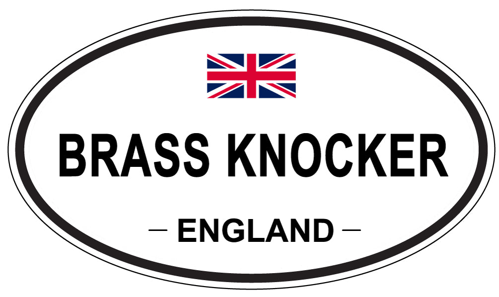 BRASS KNOCKER, England - Oval Magnet