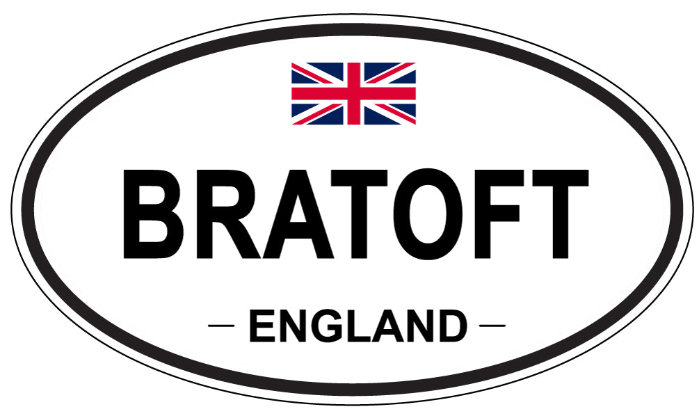 BRATOFT, ENGLAND - Oval Sticker