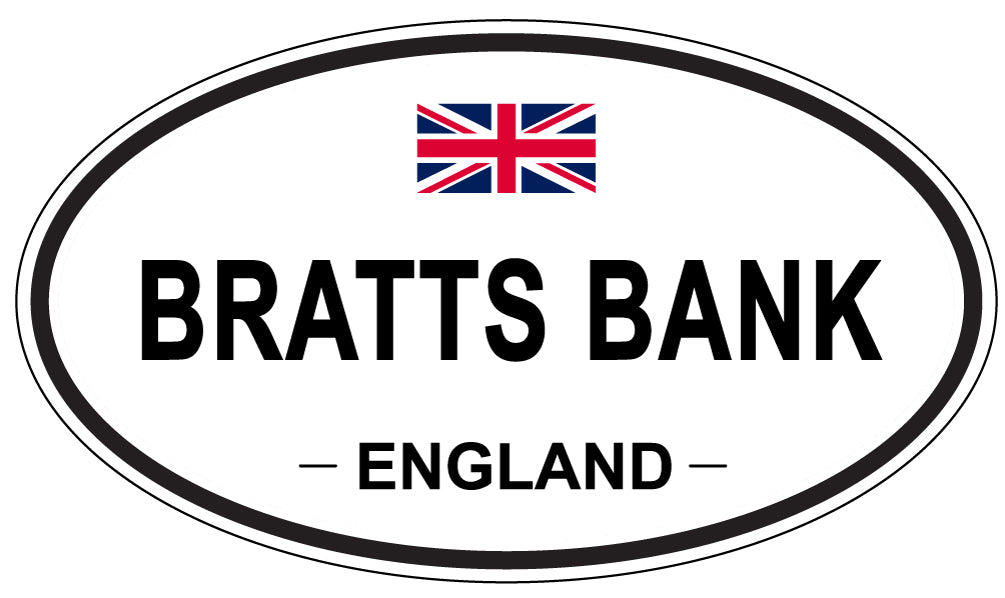 BRATTS BANK, ENGLAND - Oval Sticker
