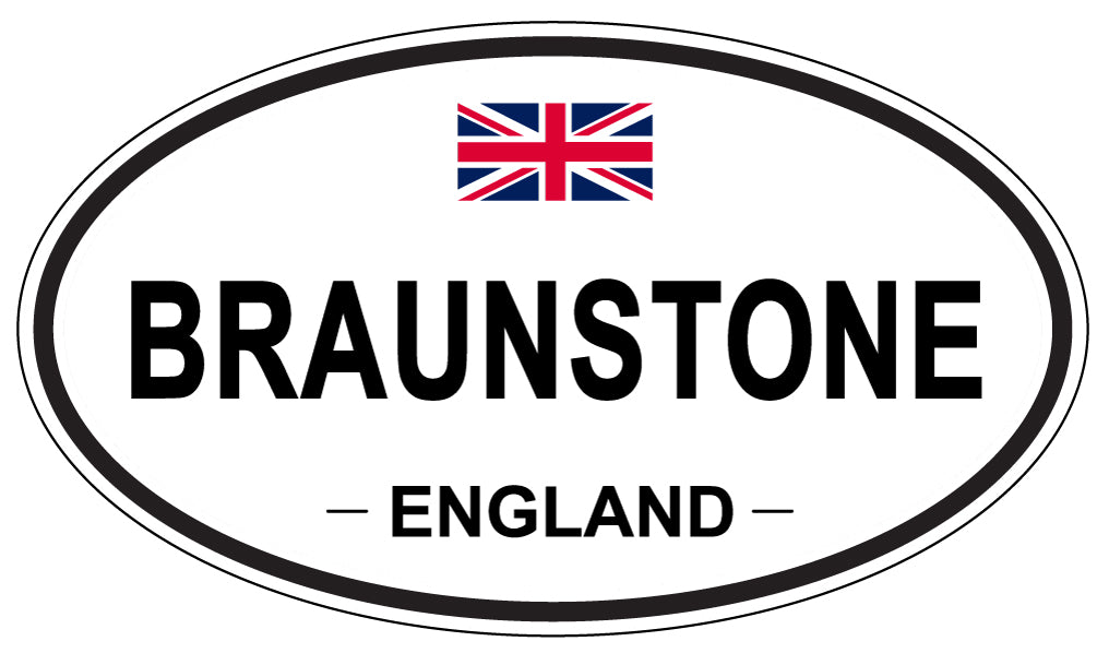 BRAUNSTONE, ENGLAND - Oval Sticker