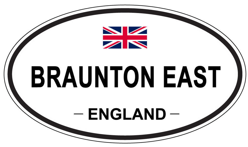 BRAUNTON EAST, England - Oval Magnet