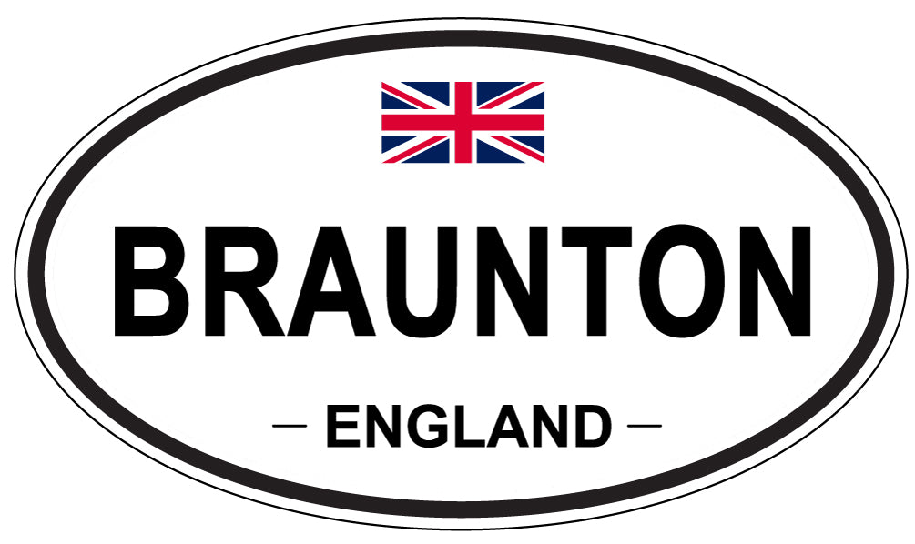 BRAUNTON, ENGLAND - Oval Sticker