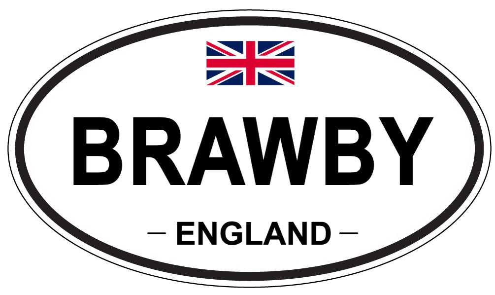 BRAWBY, ENGLAND - Oval Sticker